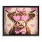 Stupell Industries Cute Cattle Pink Hearts Floating Frame, design by Shawna Stewart
